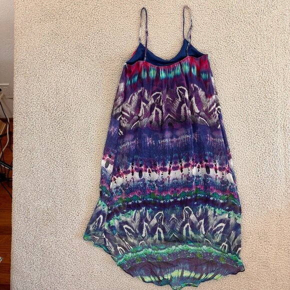 Twelfth Street Cynthia Vincent Dress 100% Silk High Low Hem Spaghetti - Picture 13 of 16